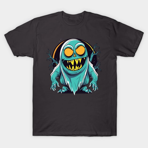 Halloween monster with glowing eyes T-Shirt by Edgi